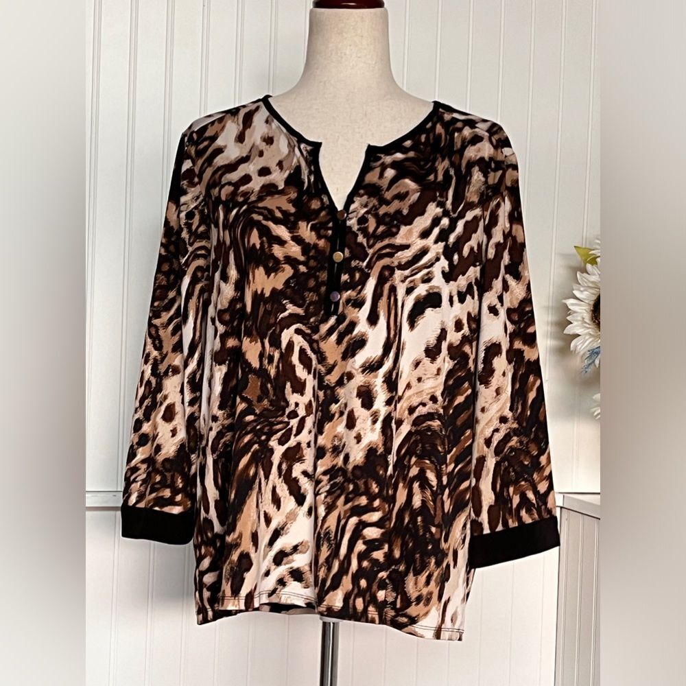 NY Collection Print Blouse